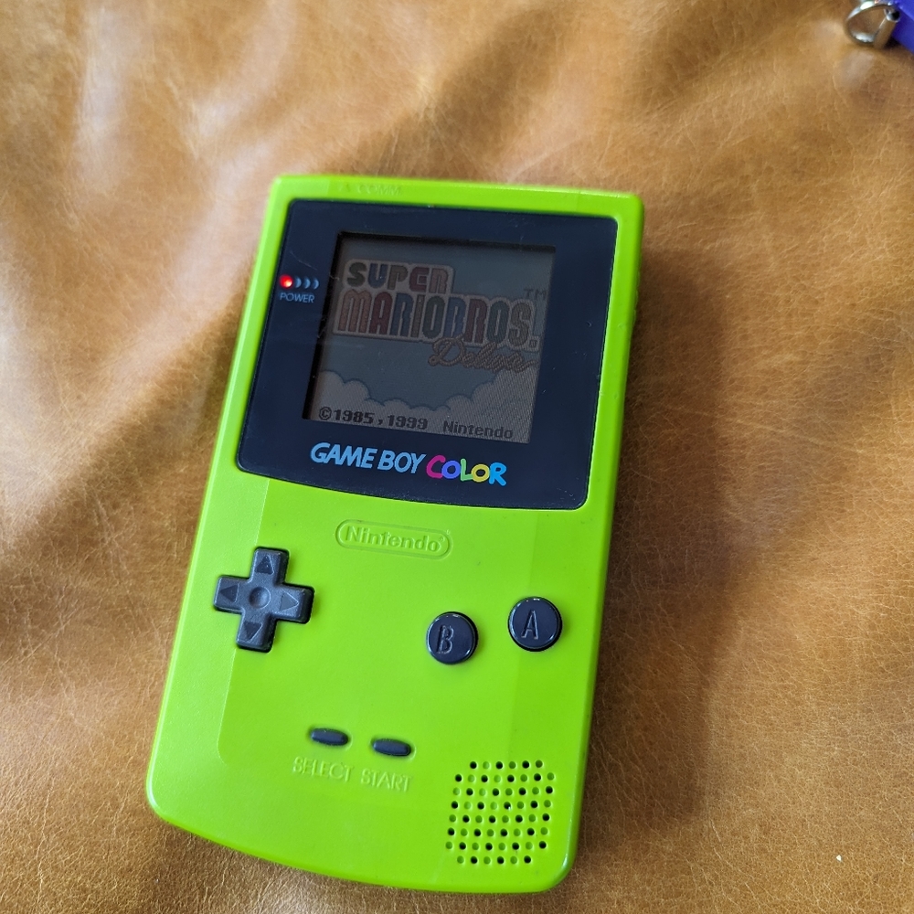 Nintendo Gameboy Color, lime green, excellent condition.